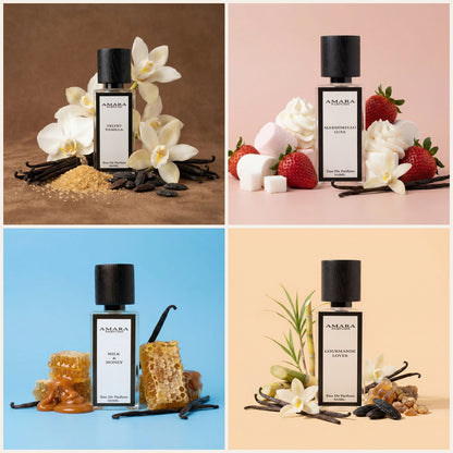 Vanilla Lovers Bundle: Velvet Vanilla, Marshmello Luxe, Milk & Honey, Gourmande Lover